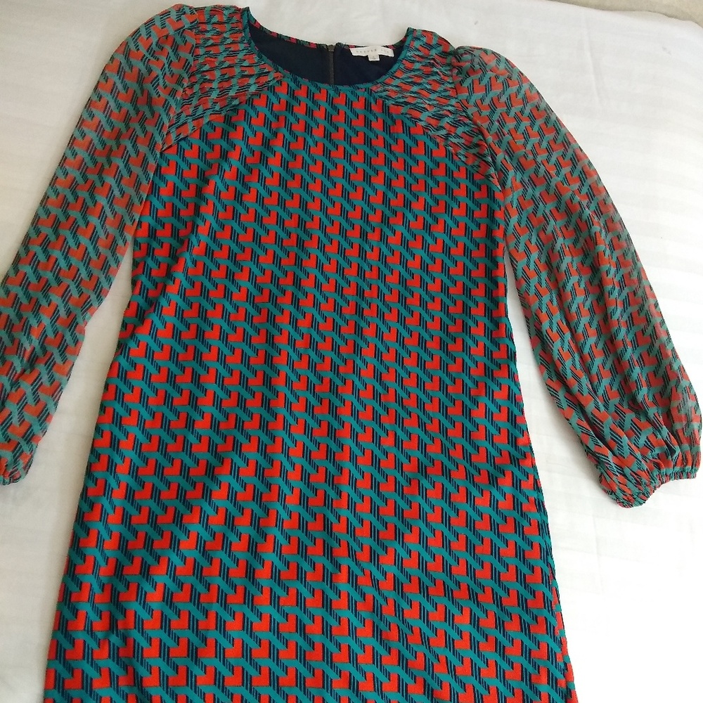 Orange and Teal Dress